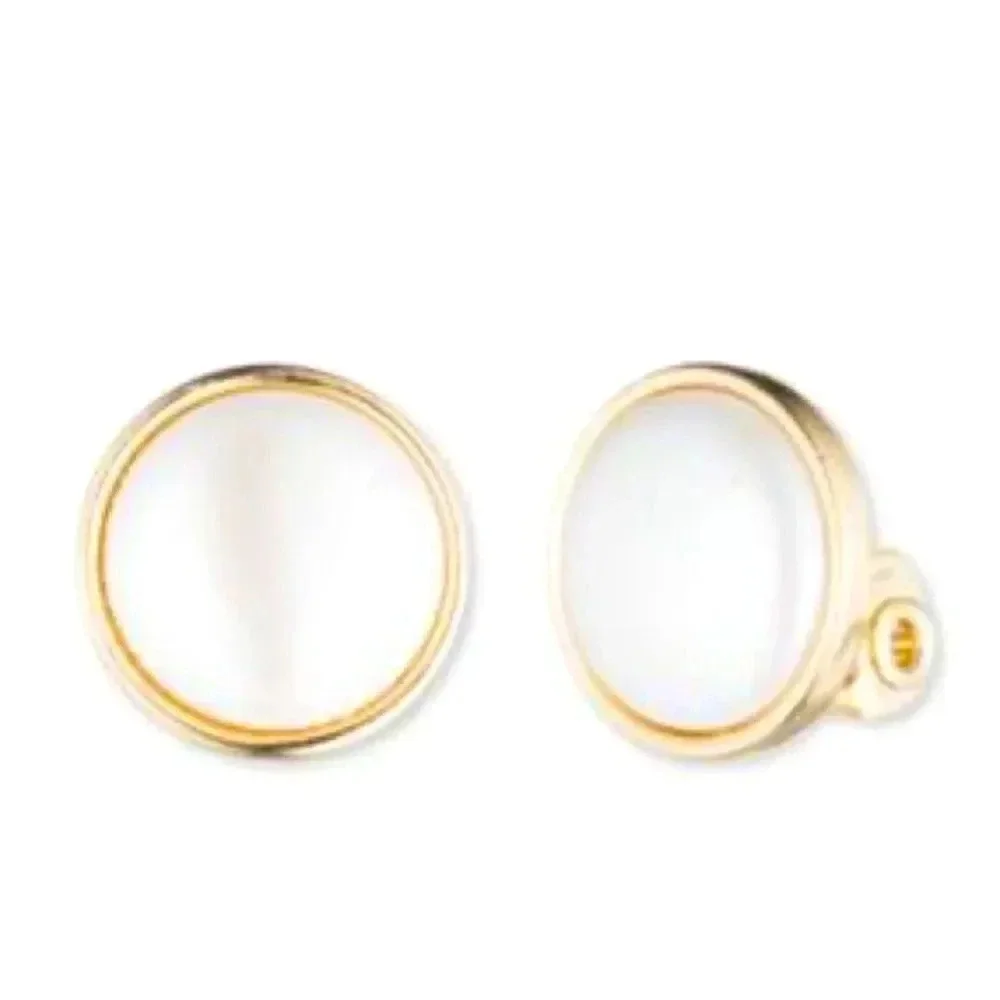 Anne Klein Gold-Tone Faux Pearl Clip Earrings